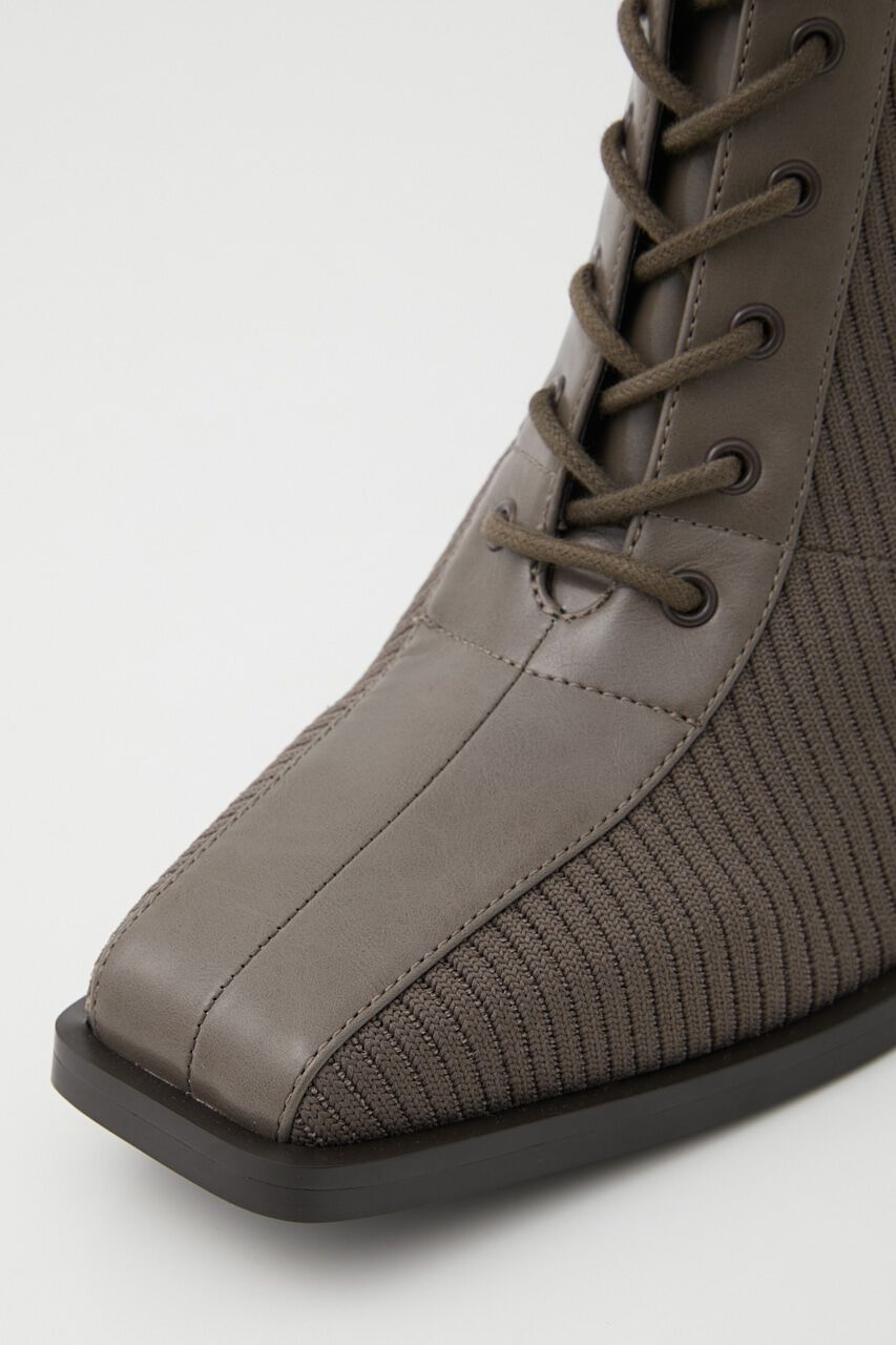 rienda「レースUP Knitショートブーツ」|その他|