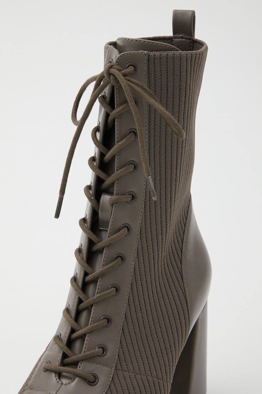 rienda「レースUP Knitショートブーツ」|その他|