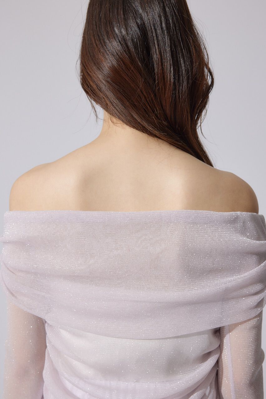 rienda「オフショルレディーラメトップス」|Tシャツ・カットソー|