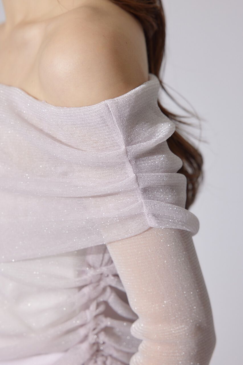 rienda「オフショルレディーラメトップス」|Tシャツ・カットソー|