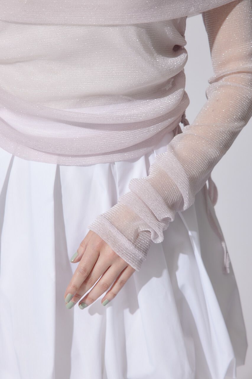 rienda「オフショルレディーラメトップス」|Tシャツ・カットソー|