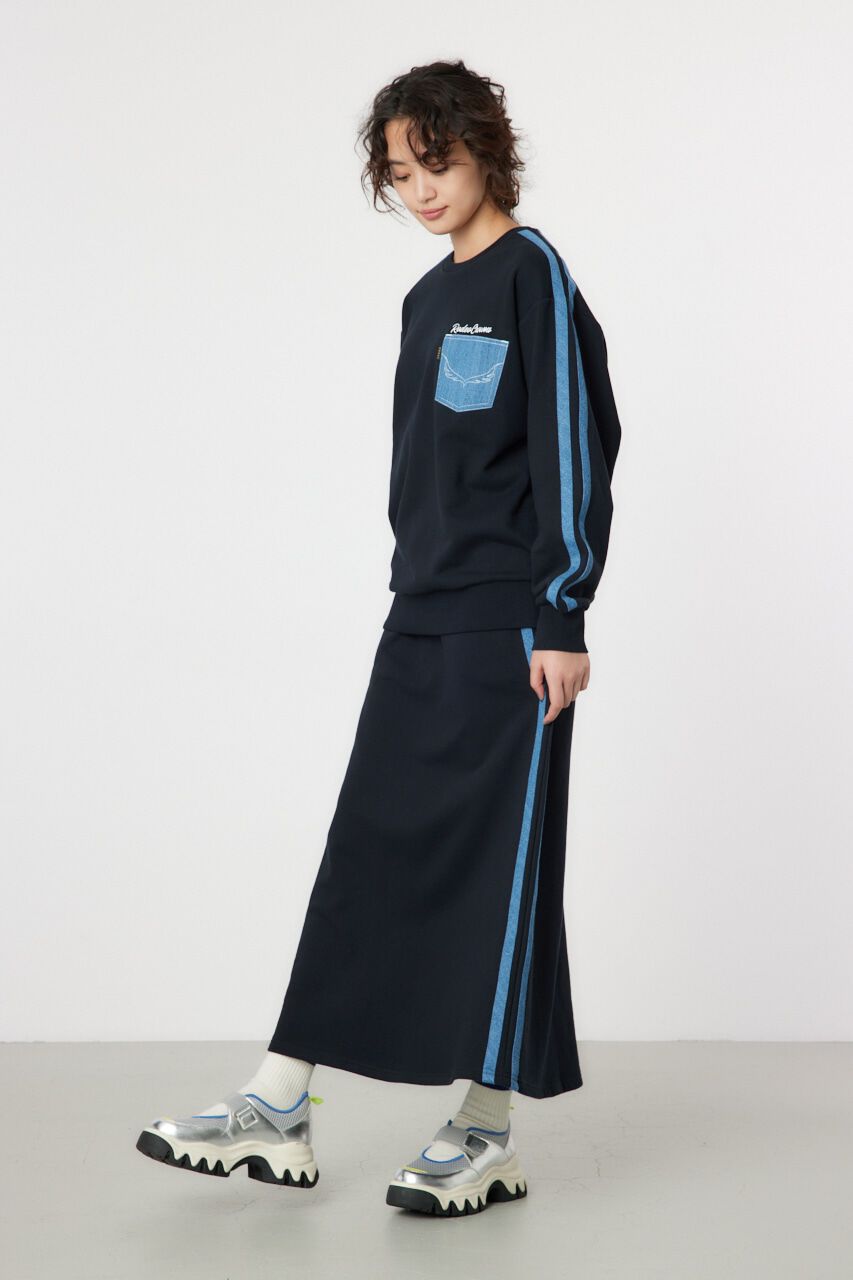 RODEO CROWNS「デニムラインスウェットスカート」|スカート|