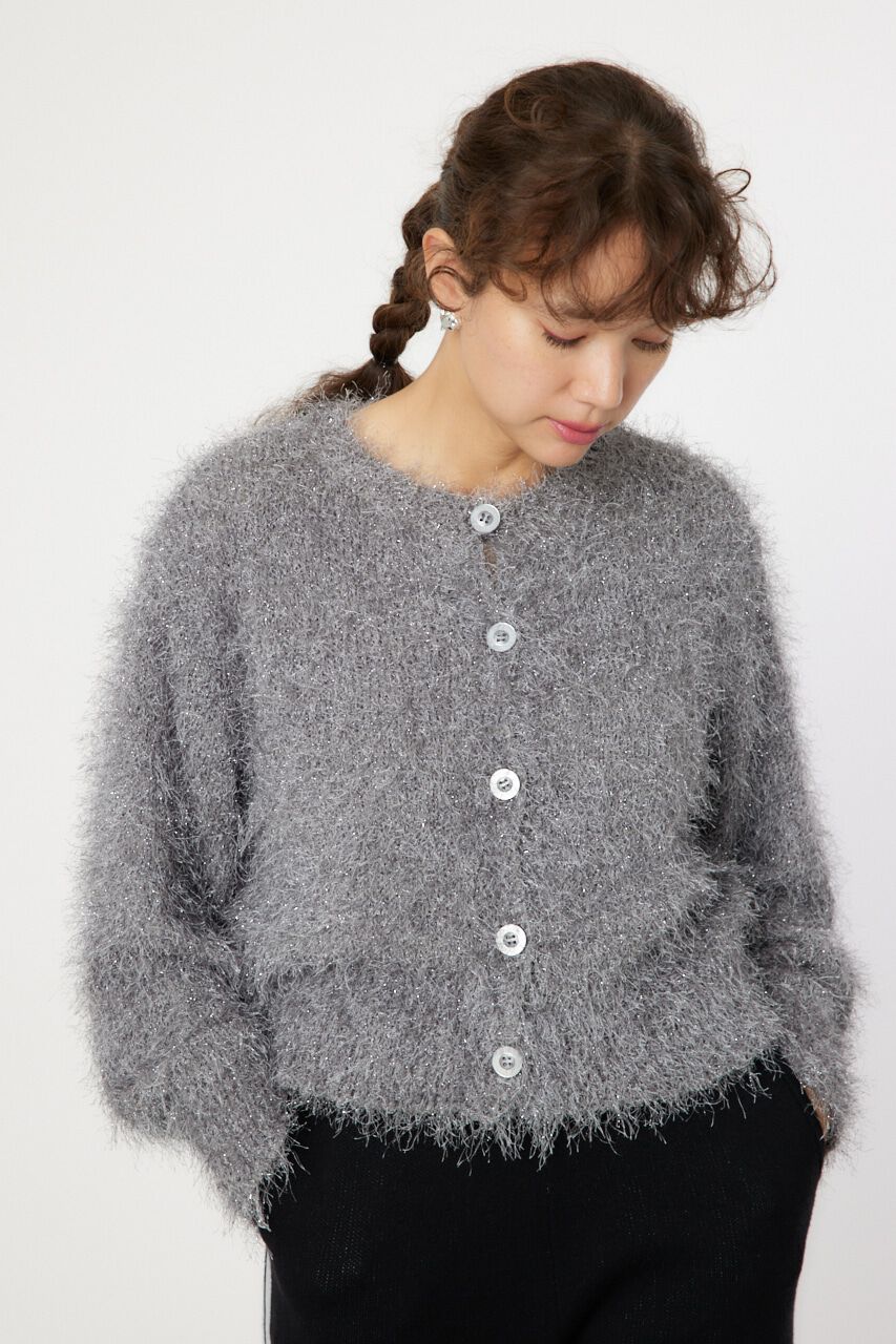 RODEO CROWNS「ラメシャギーニットカーディガン」|カーディガン|GRY