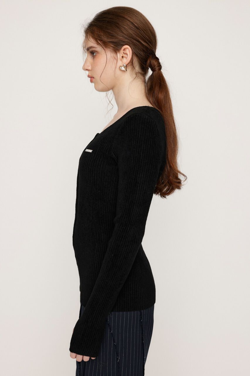 SLY「FRONT HOOK MOLE YARN トップス」|ニット・セーター|