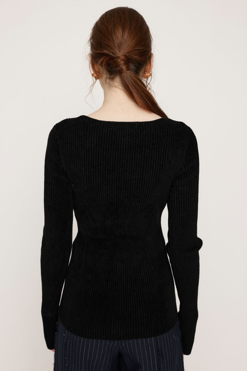 SLY「FRONT HOOK MOLE YARN トップス」|ニット・セーター|