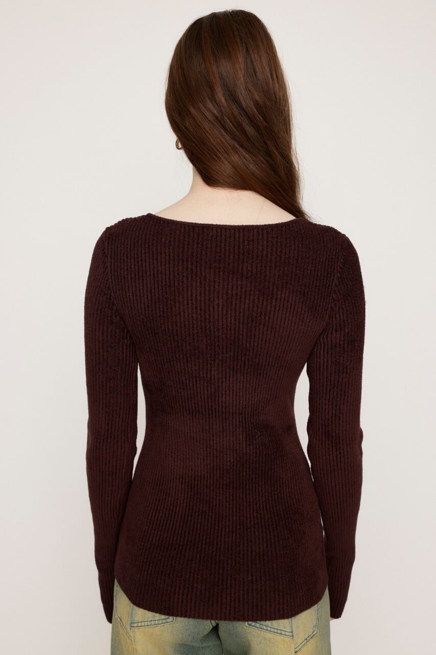 SLY「FRONT HOOK MOLE YARN トップス」|ニット・セーター|