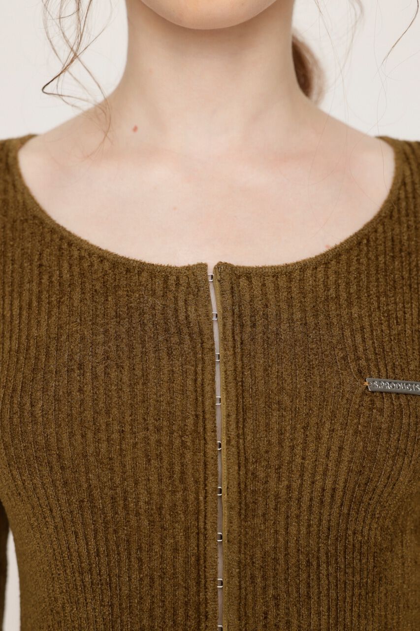 SLY「FRONT HOOK MOLE YARN トップス」|ニット・セーター|