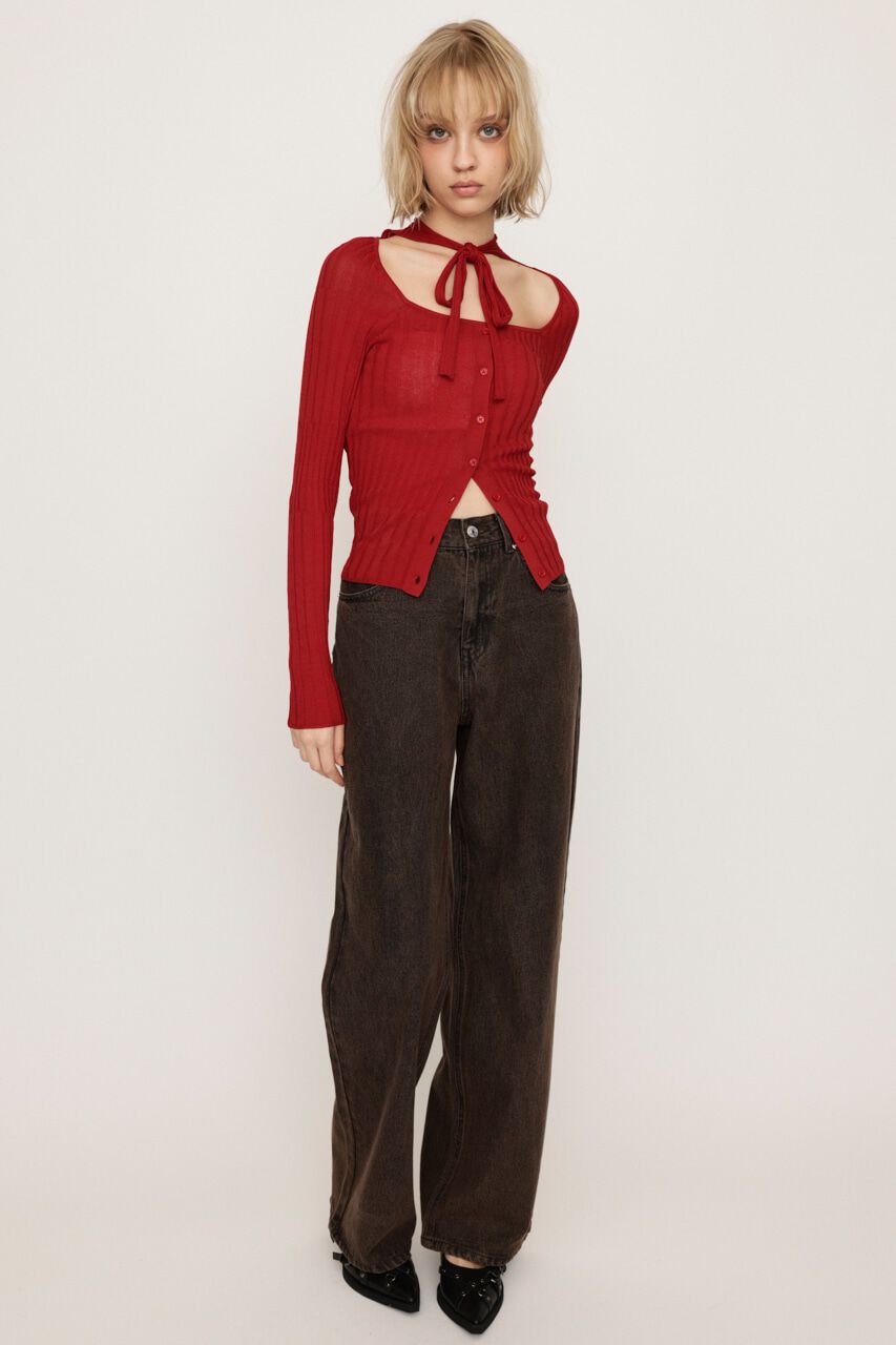 SLY「TIE DESIGN HG トップス」|ニット・セーター|