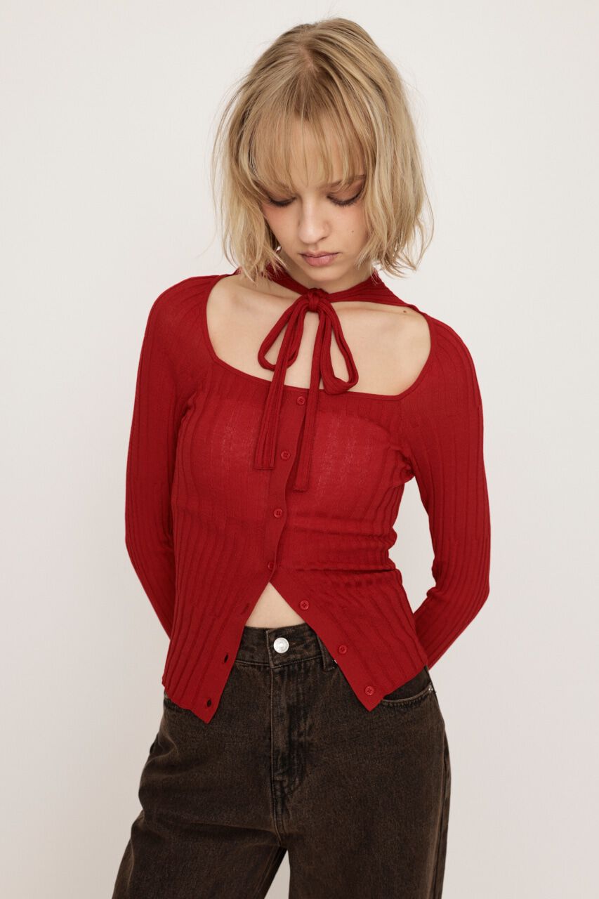 SLY「TIE DESIGN HG トップス」|ニット・セーター|