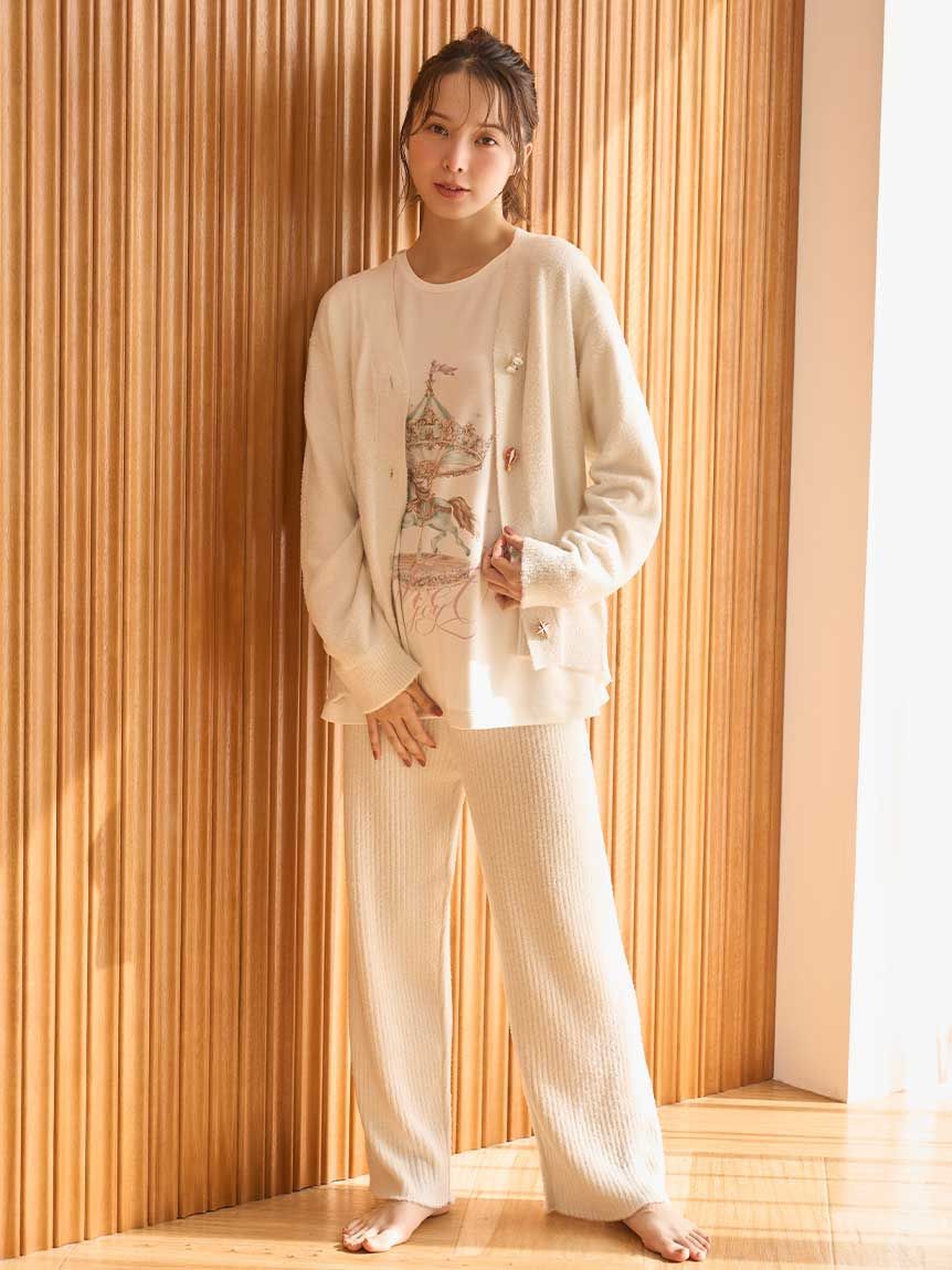 SNIDEL HOME「カルーセルニットロングパンツ」|ルームウェア|