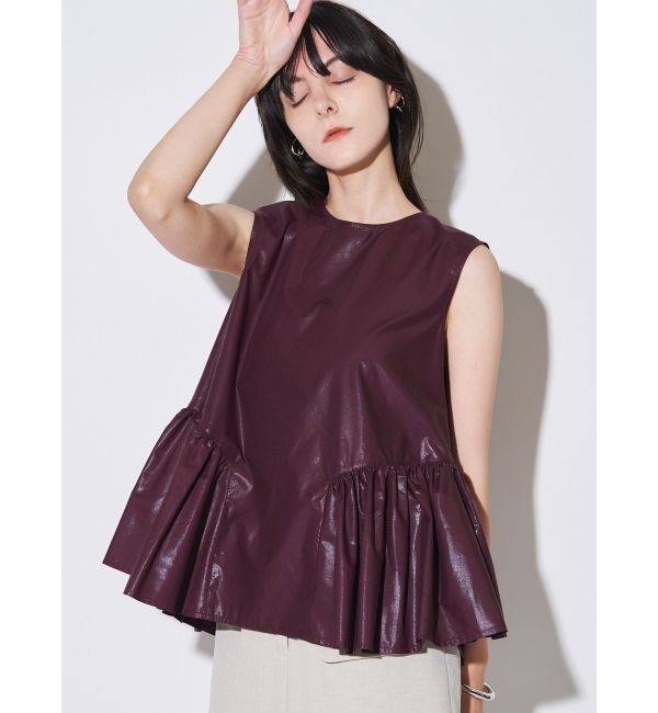 ELENDEEK「CALENDERING PEPLUM BL」|シャツ・ブラウス|