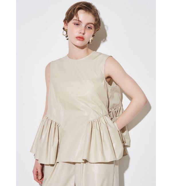 ELENDEEK「CALENDERING PEPLUM BL」|シャツ・ブラウス|