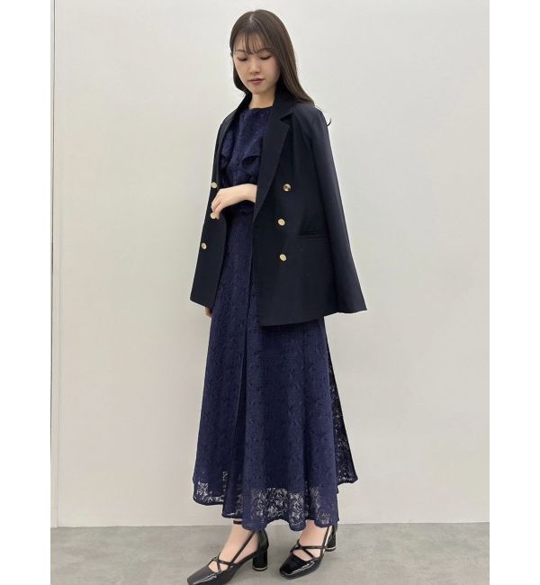 dazzlin「バックリボンパイピングレースドレス」|ワンピース|