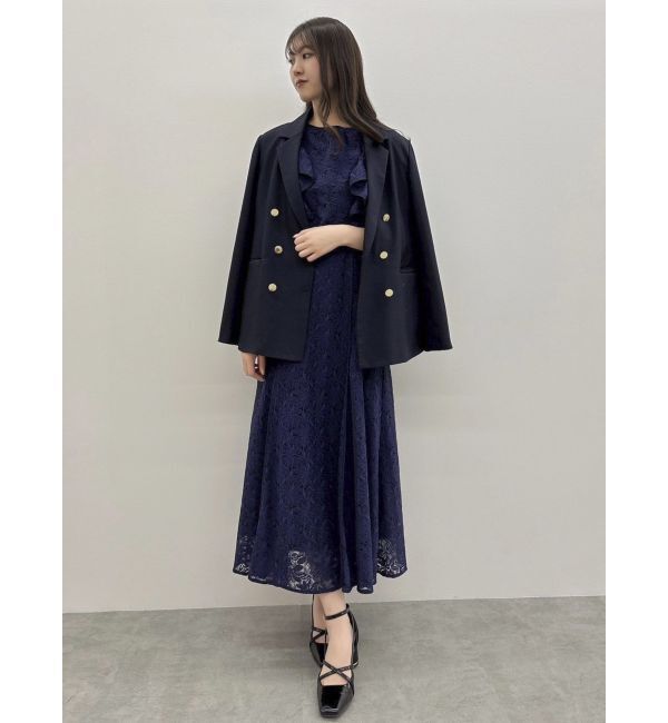 dazzlin「バックリボンパイピングレースドレス」|ワンピース|