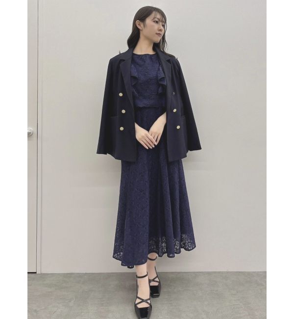 dazzlin「バックリボンパイピングレースドレス」|ワンピース|