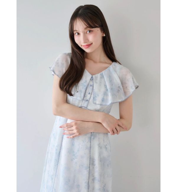 dazzlin「ビックカラーレーストリムワンピース」|ワンピース|