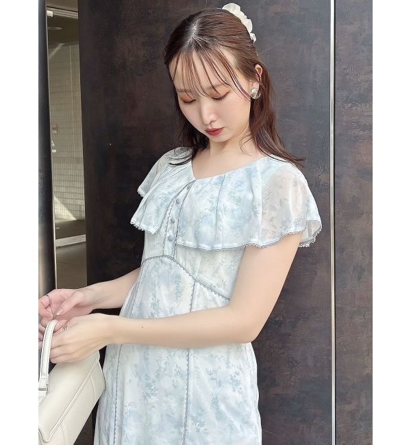 dazzlin「ビックカラーレーストリムワンピース」|ワンピース|