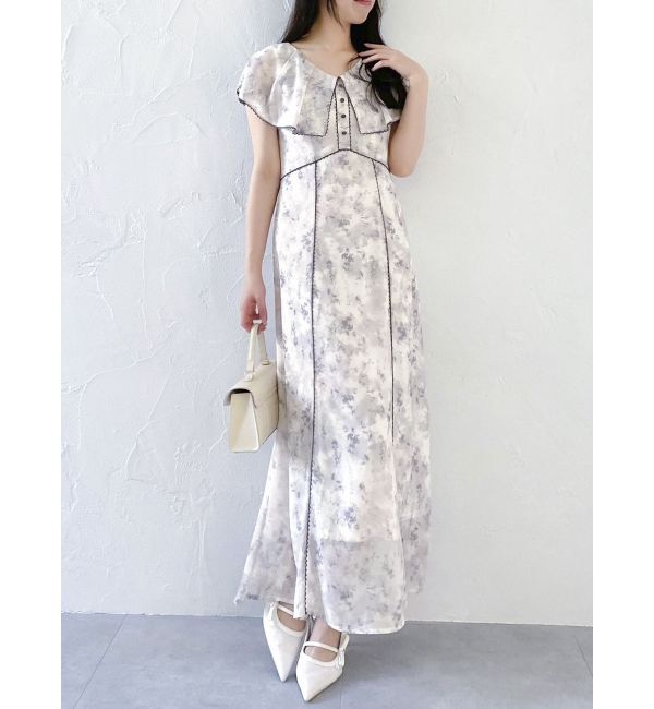 dazzlin「ビックカラーレーストリムワンピース」|ワンピース|