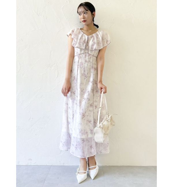 dazzlin「ビックカラーレーストリムワンピース」|ワンピース|