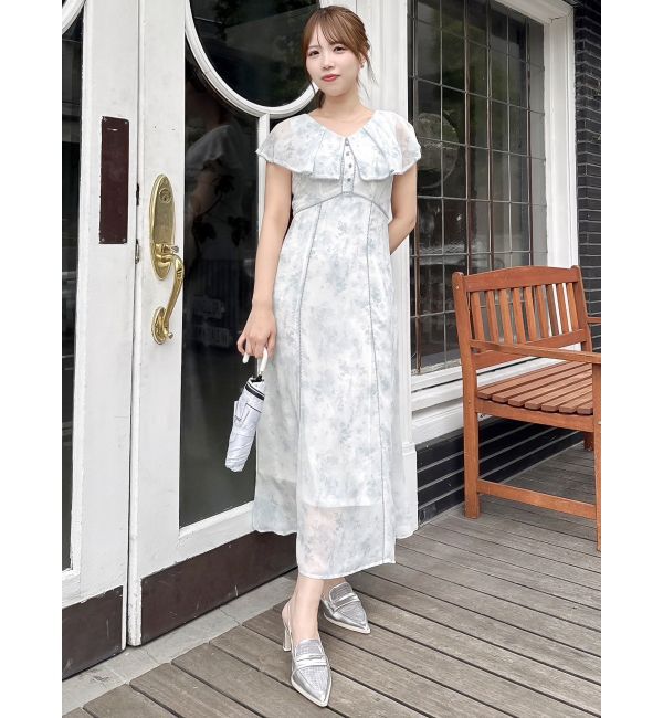 dazzlin「ビックカラーレーストリムワンピース」|ワンピース|