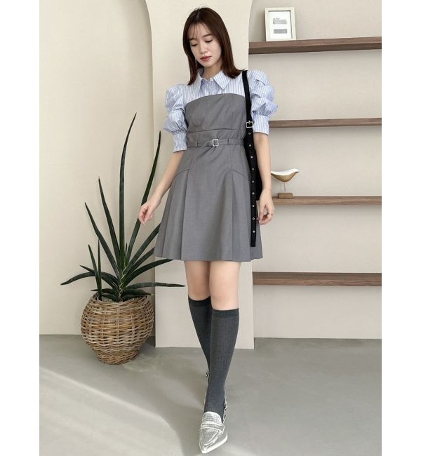 dazzlin「レイヤードシャツミニワンピース」|ワンピース|