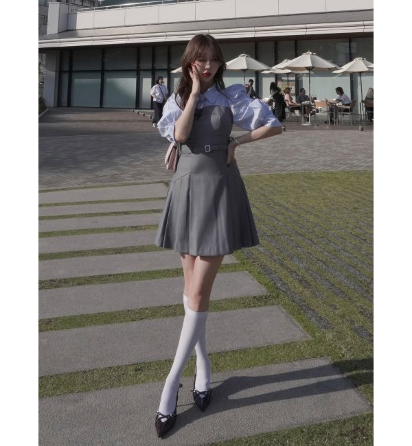 dazzlin「レイヤードシャツミニワンピース」|ワンピース|