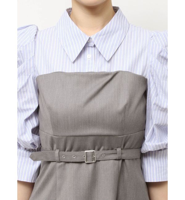 dazzlin「レイヤードシャツミニワンピース」|ワンピース|