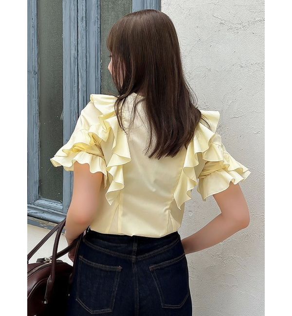 dazzlin「デコルテオープンペプラムブラウス」|シャツ・ブラウス|