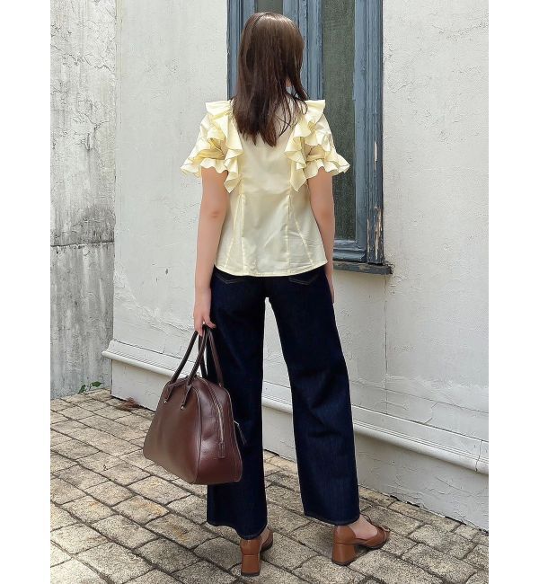 dazzlin「デコルテオープンペプラムブラウス」|シャツ・ブラウス|