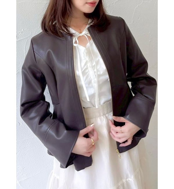 dazzlin「デコルテオープンペプラムブラウス」|シャツ・ブラウス|