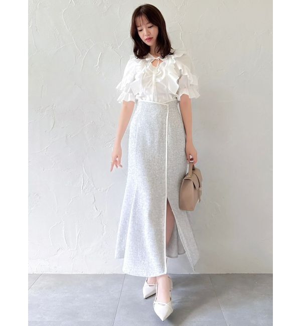 dazzlin「デコルテオープンペプラムブラウス」|シャツ・ブラウス|