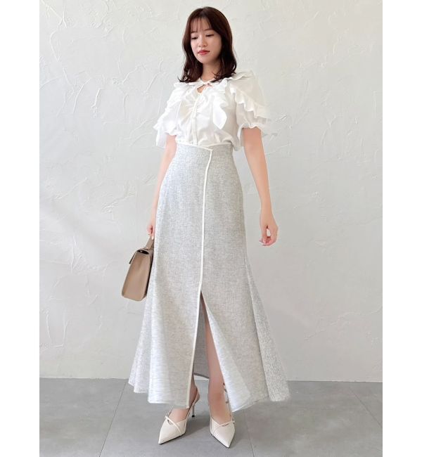 dazzlin「デコルテオープンペプラムブラウス」|シャツ・ブラウス|