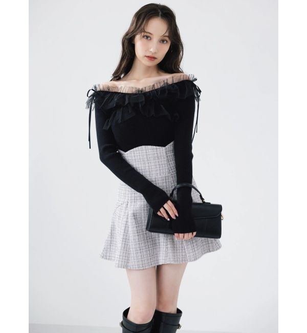 dazzlin「スイッチングコルセットミニスカート」|スカート|