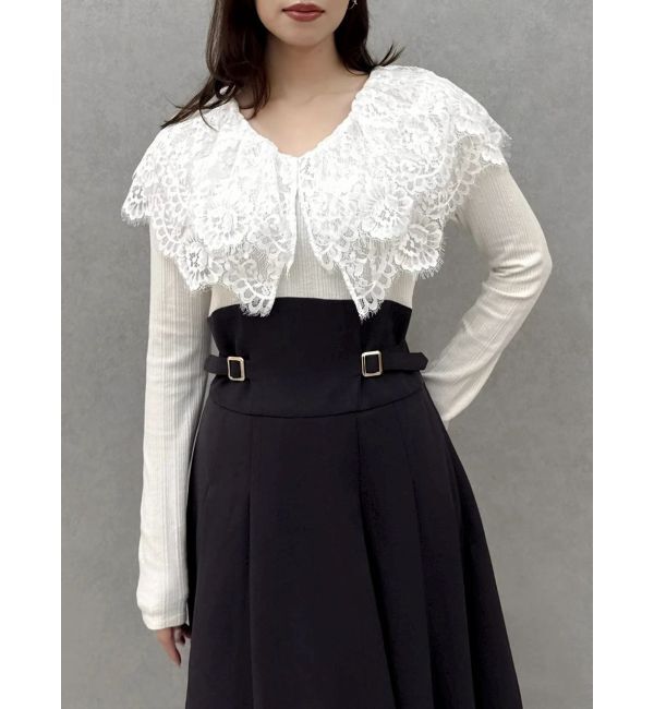 dazzlin「レースケープバックルワンピース」|ワンピース|