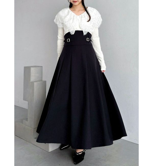 dazzlin「レースケープバックルワンピース」|ワンピース|