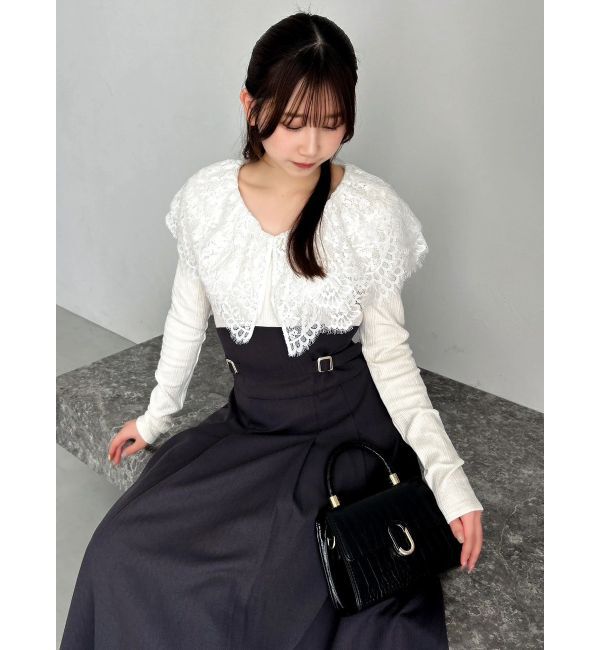 dazzlin「レースケープバックルワンピース」|ワンピース|