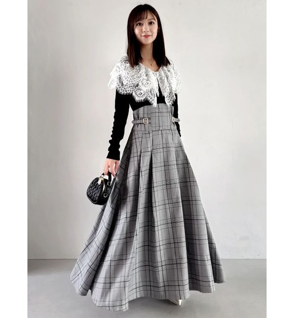 dazzlin「レースケープバックルワンピース」|ワンピース|