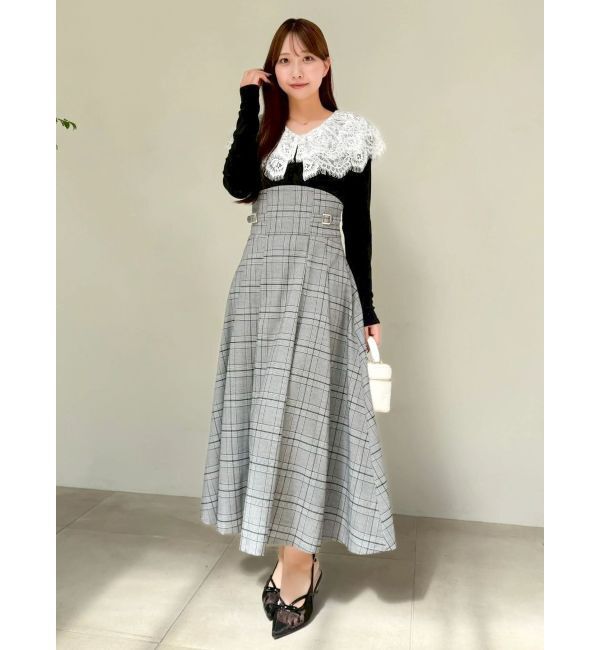 dazzlin「レースケープバックルワンピース」|ワンピース|