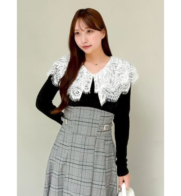 dazzlin「レースケープバックルワンピース」|ワンピース|