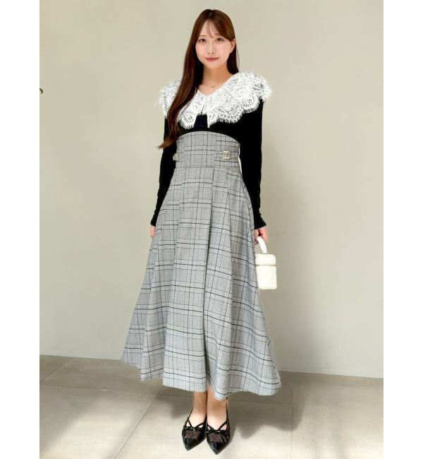 dazzlin「レースケープバックルワンピース」|ワンピース|