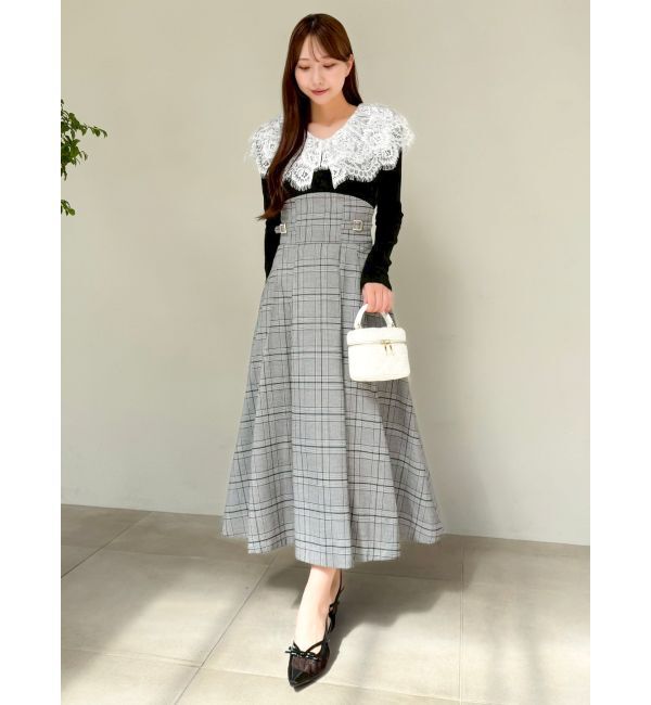 dazzlin「レースケープバックルワンピース」|ワンピース|