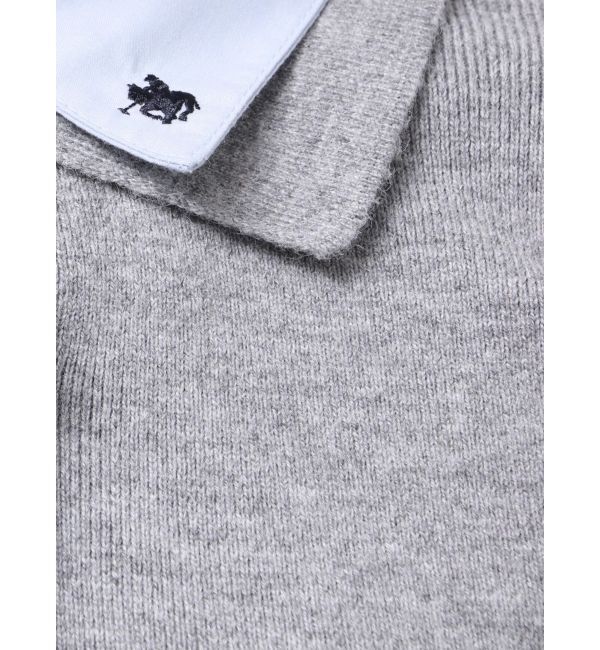 dazzlin「【POLO BCSコラボ】シャツレイヤードニットミニワンピース ※BEIGE WEB限定カラー」|ワンピース|