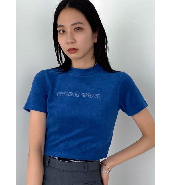 EMODA「エンブロイダリーパイルトップ」|Tシャツ・カットソー|ブルー
