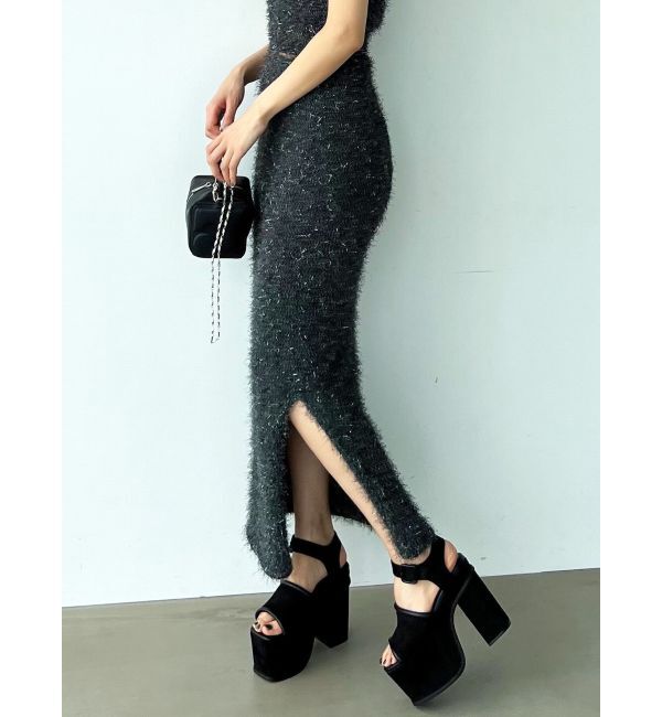 EMODA「フラッフィーニットマキシスカート」|スカート|