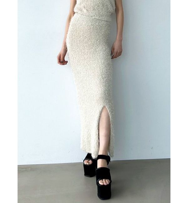 EMODA「フラッフィーニットマキシスカート」|スカート|