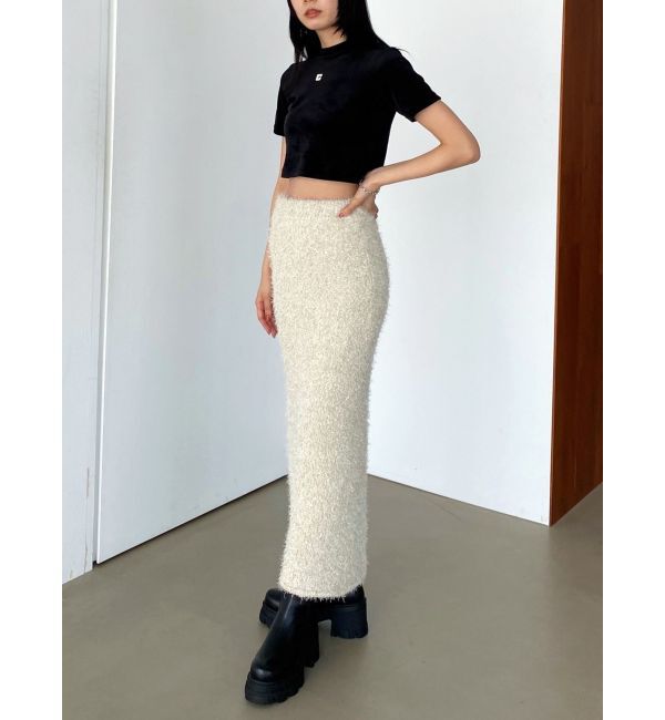 EMODA「フラッフィーニットマキシスカート」|スカート|