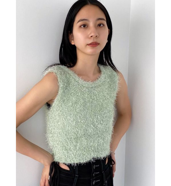 EMODA「フラッフィーニットタンクトップ」|タンクトップ|ライム
