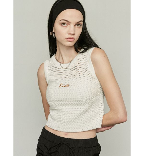 EMODA「エンブロイダリーコンパクトトップ」|ニット・セーター|