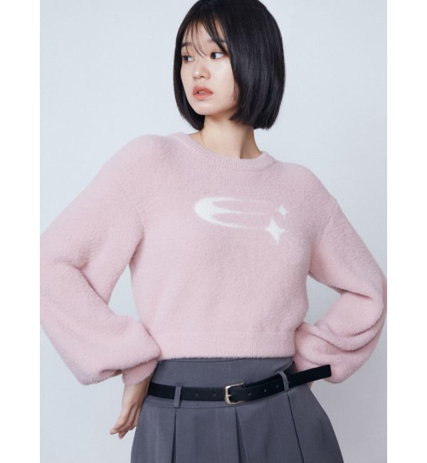 EMODA「ジャガードシャギーニット」|ニット・セーター|ピンク
