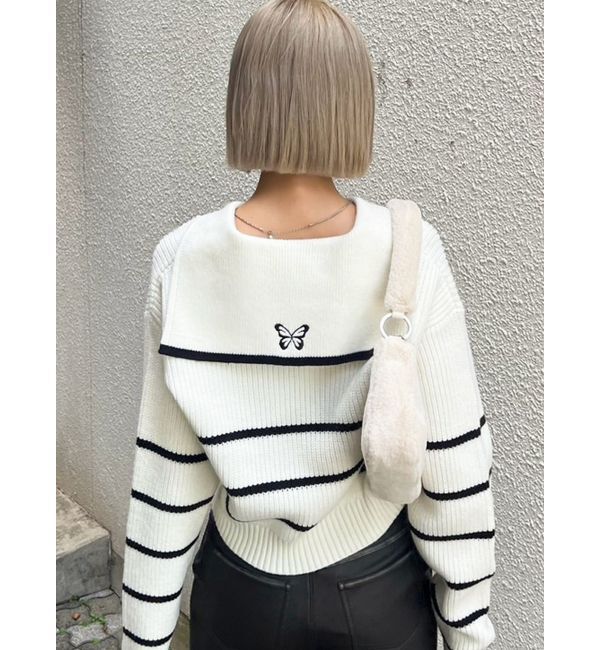 EMODA「セーラーカラーワイドニット」|ニット・セーター|